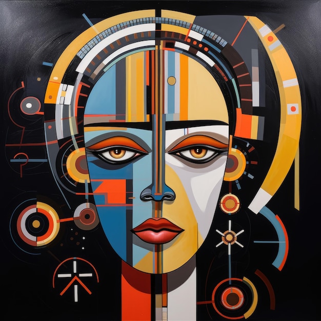 Eccentric Visions Unveiling a Whimsical World of Afrofuturism and Cubism