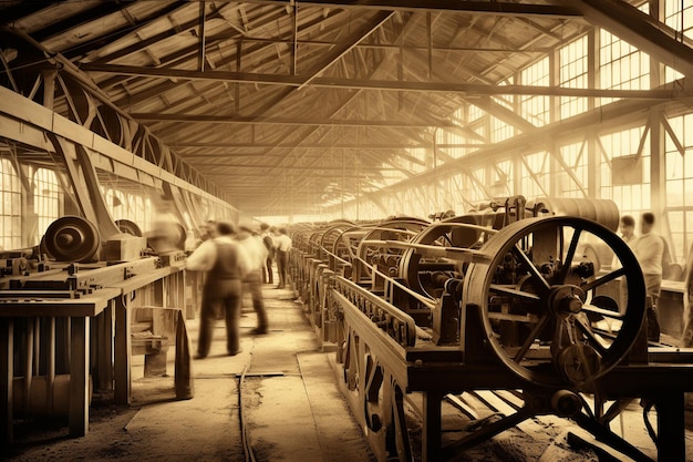 Foto echi della rivoluzione industriale del cotone del xviii secolo