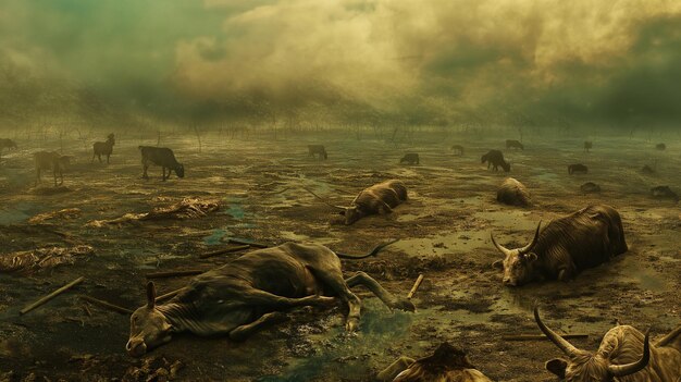 Photo echoes of judgment the fallen cattle and the seven plagues