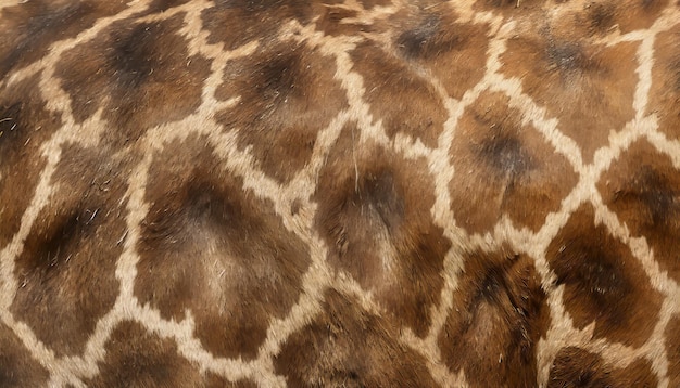 Echt leer van giraffe met licht- en donkerbruine vlekken