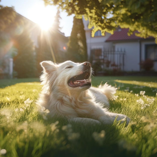 Echte foto kat speelt Ai gegenereerde afbeelding