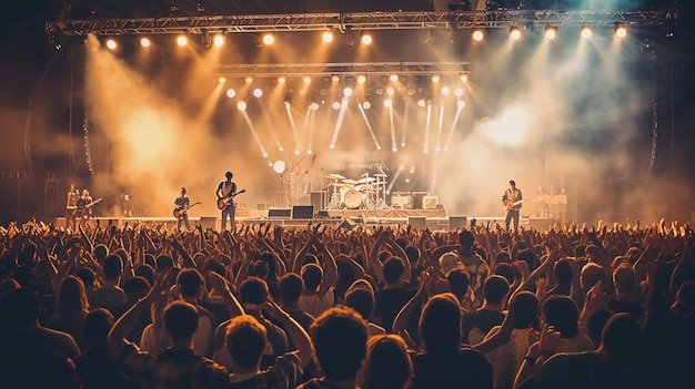 Echte fotografie van rockmuziekfestivals