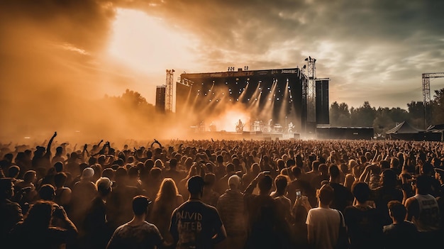 Echte fotografie van rockmuziekfestivals