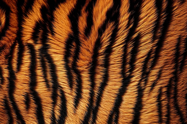 Echte huidtextuur van tijger naadloos patroon Dieren in het wild Dieren Illustratie Generatieve AI