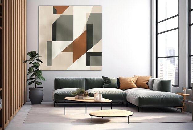 eclectus canvas print in grey and tan abstracts from t flin