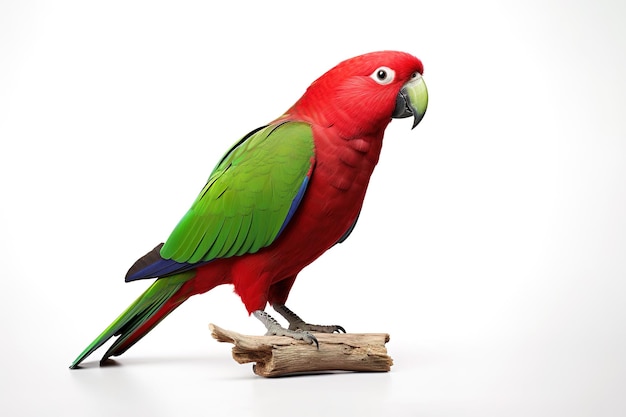 Eclectus papegaai op een witte achtergrond Vogels Wilddieren Illustratie Generatieve AI