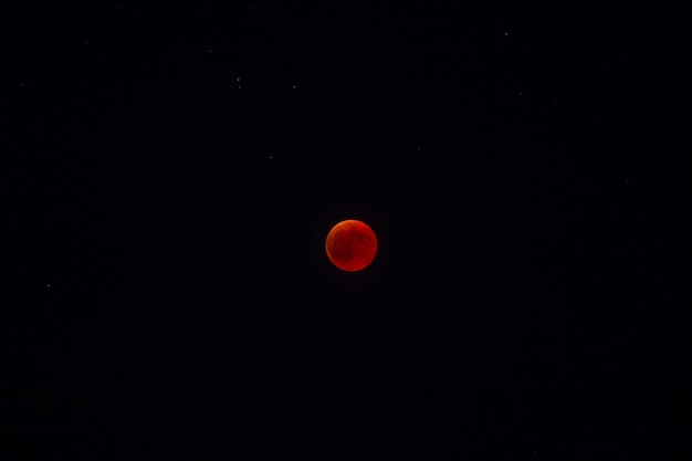 Eclipse of red moon