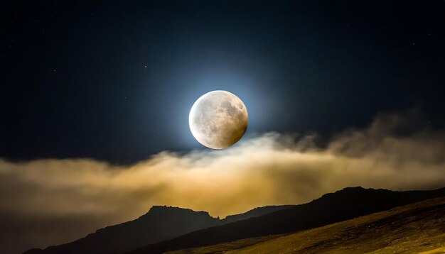 Photo eclipse super full moon superluna llena eclipse de luna super bright full moon with dark