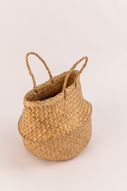 Eco bag basket isolated