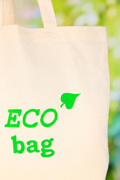 Photo eco bag on nature background