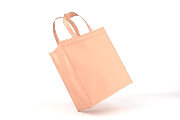 Photo eco bag perspective side in white background