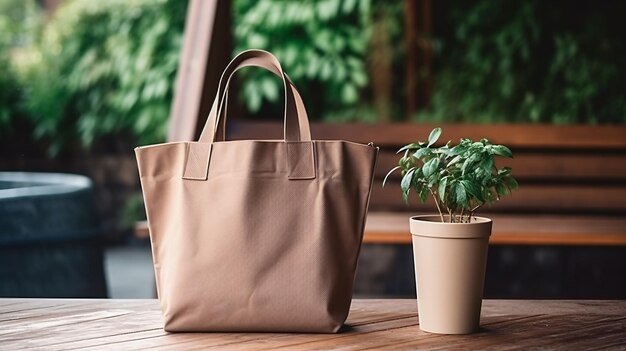 Eco bag and reusable coffee mug Sustainable