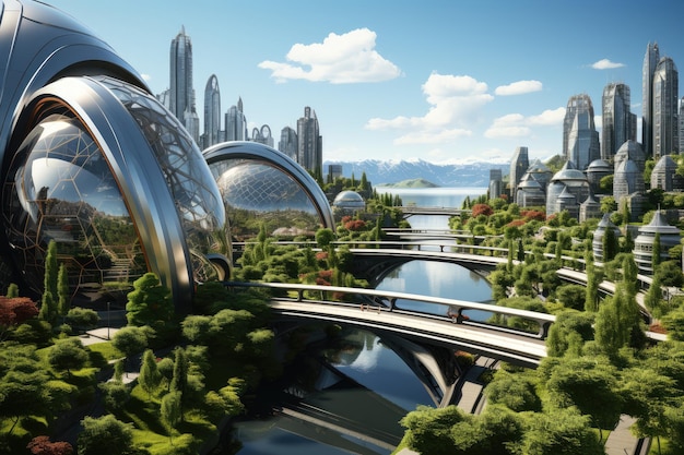 Eco city groen stad van de toekomst