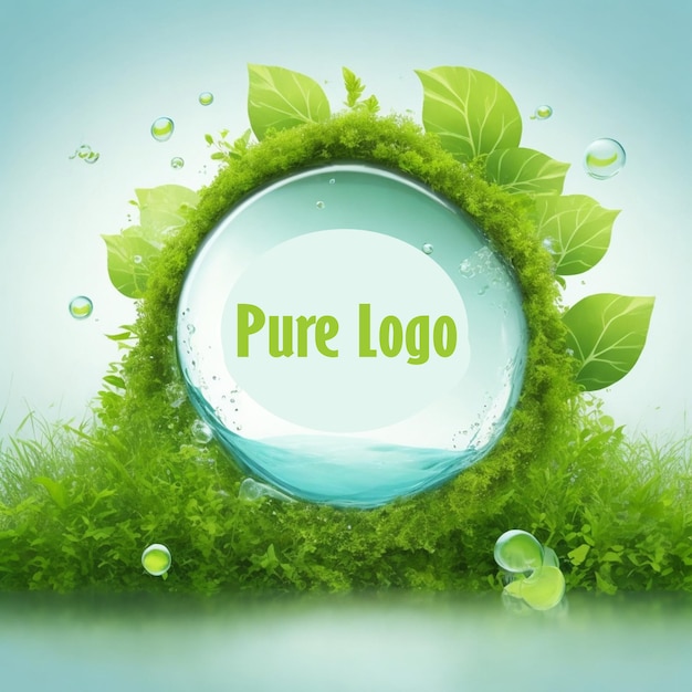 Eco clean template with bubbles