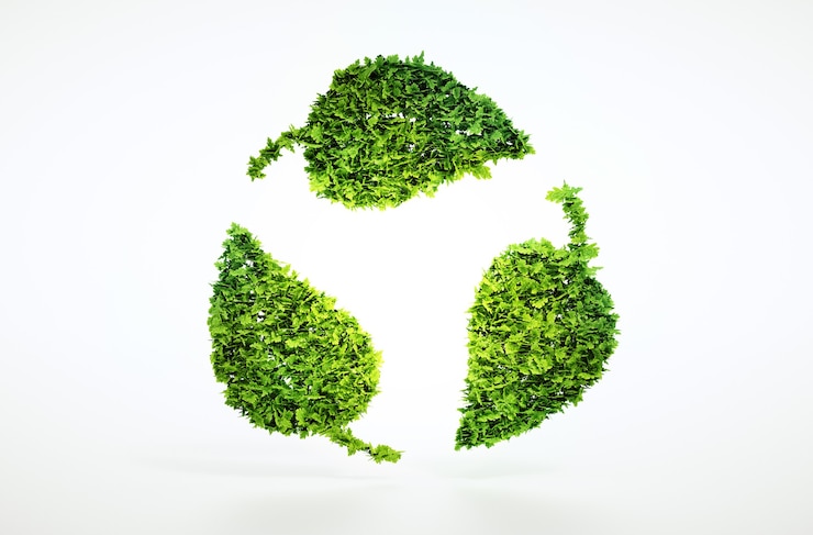 Foto eco duurzaam concept met inbegrepen uitknippad.