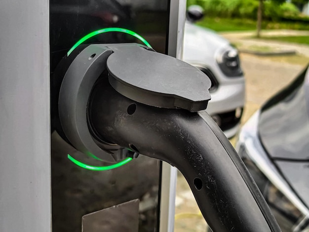 Eco elektrische auto opladen batterij energie