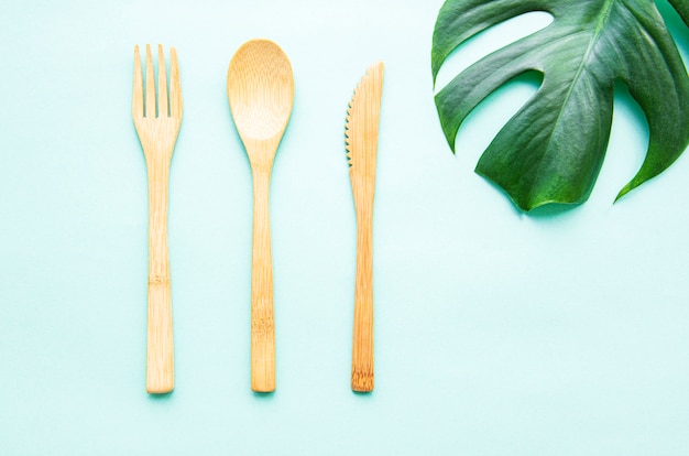 Eco friendly bamboo cutlery set