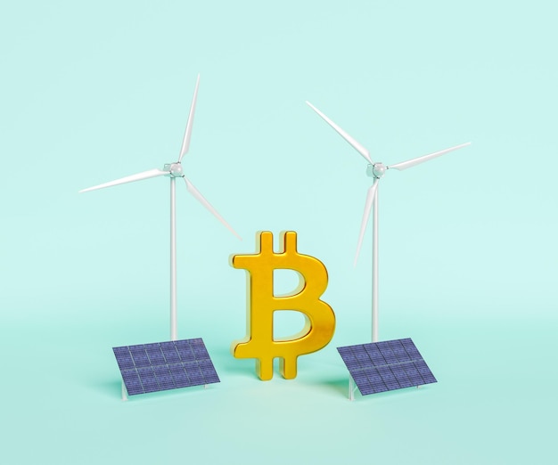 Eco friendly bitcoin mining with wind and solar energy