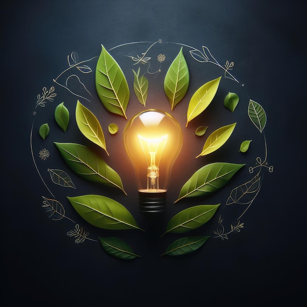 Eco friendly bulb background