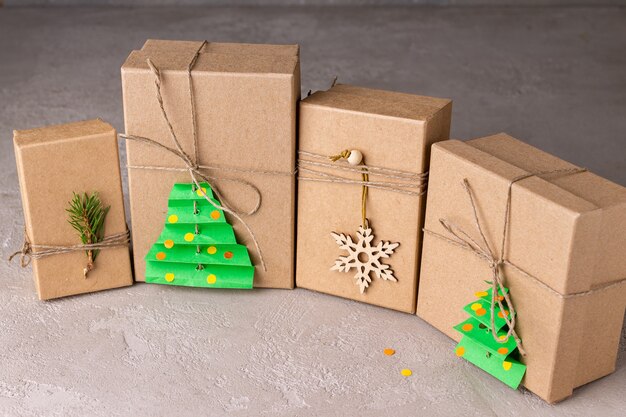 Eco Friendly Christmas Craft Paper Gift Boxes