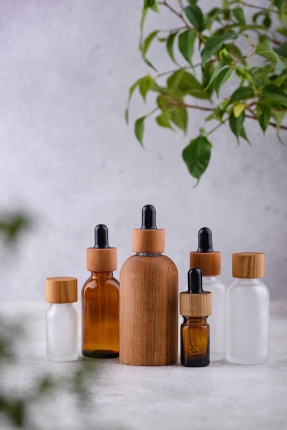 Eco friendly cosmetic bamboo bottle