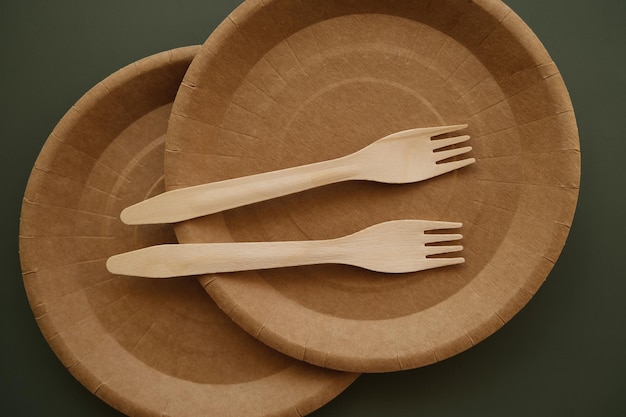 Photo eco friendly disposable cutlery