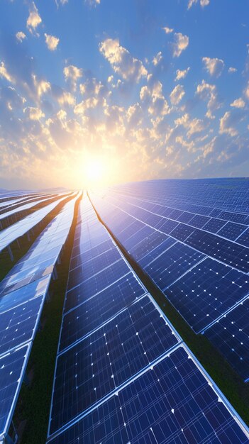 Eco friendly energy Solar panels sustainable and environmentally friendly resource concept Vertical