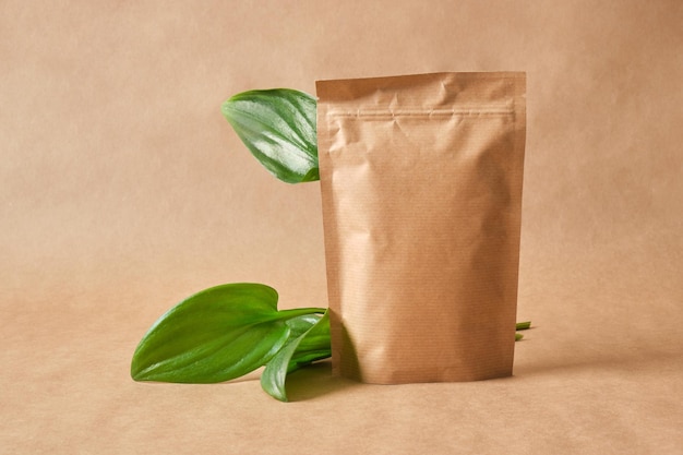 Eco friendly packaging, paper recycling, zero waste, natural products concept. Copy space.