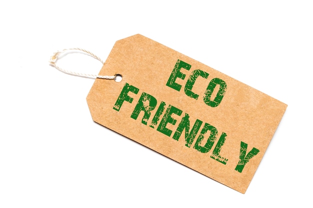 Eco friendly on a paper price tag