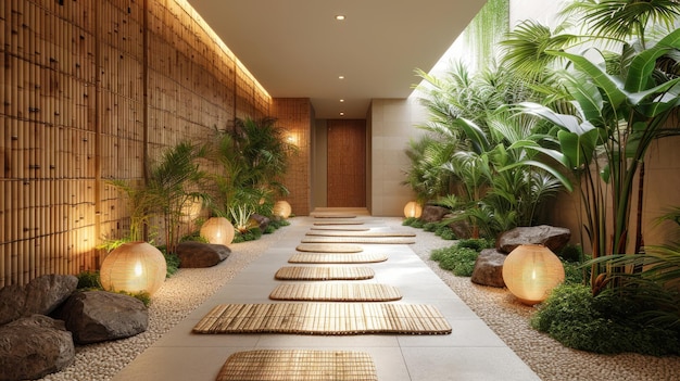 Photo eco harmony hallway concept