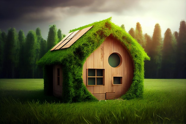 Eco House in Green Environment