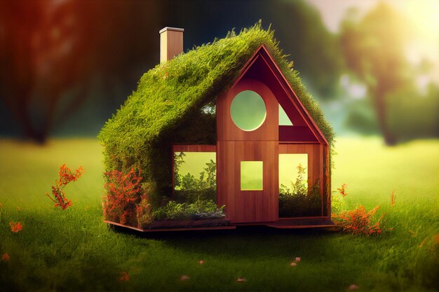 Eco House in Green Environment