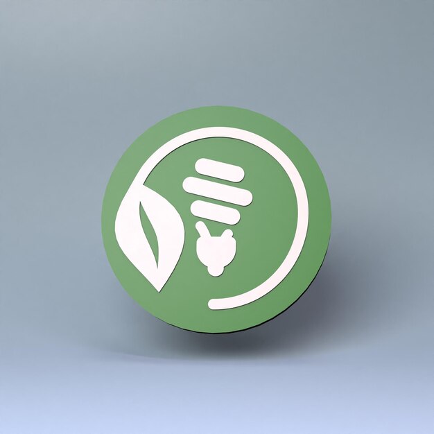 ECO icon Экологически чистая концепция 3d рендеринга