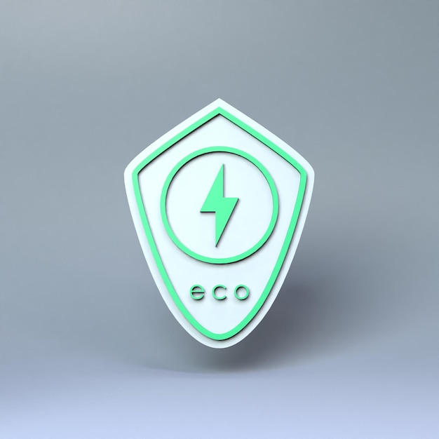 ECO icon Ecology Conservation Concert 3d render illustratie