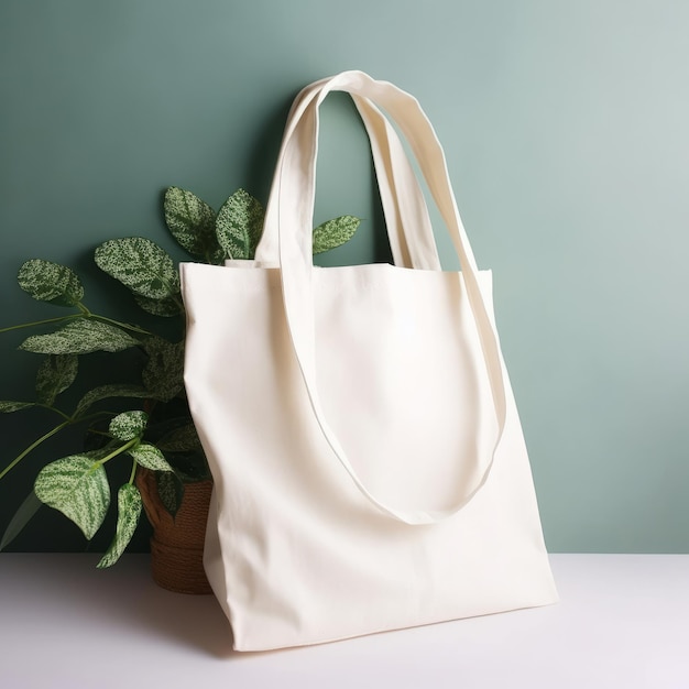 Eco shopping bag Illustration AI Generative