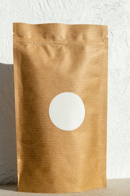 EcoFriendly Brown Paper Packaging with Blank Label