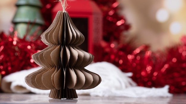 Ecofriendly Christmas tree toys made of paper