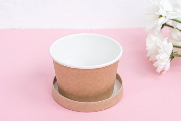 EcoFriendly Cup on Pink Background