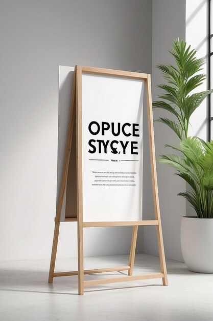 EcoFriendly Fashion Show Sustainable Style Tips Signage Mockup with blank white empty space for placing your design