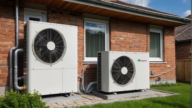 EcoFriendly Heat Pump at Residential Home