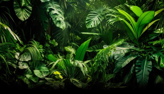 EcoFriendly Jungle Growth in Natural Rainforest