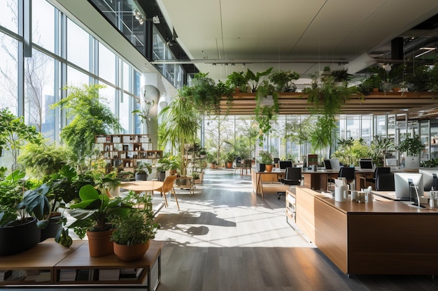 EcoFriendly Office Oasis Modern Sustainability Meets Creativity