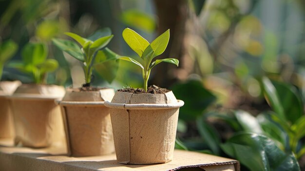 환경 친화적 인 포장품 과 목재 표면 에 전시 된 비 식물 들 은 지속 가능 한 생활 을 위한 것 이다