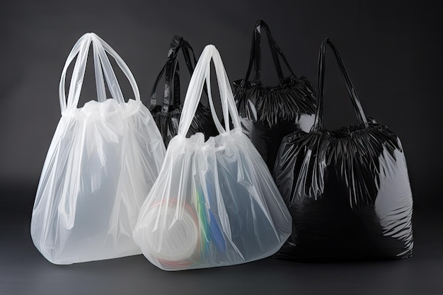Ecofriendly plastic bag made of recycled materials created with generative ai