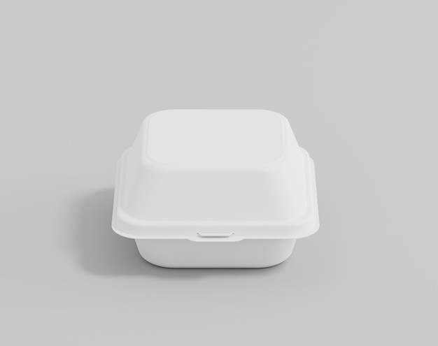 ラベル3dレンダリング3dイラストと環境に優しい正方形の食品パッケージ