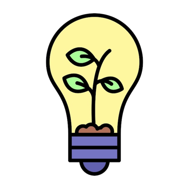 Photo ecologic bulb flat illustration