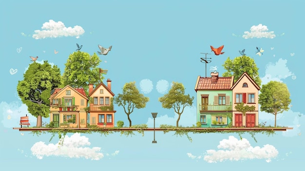 Ecological Balance Illustration Sustainable Living Concept