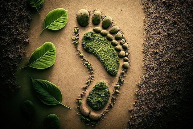 Ecological Footprints in the Sand Leaving a Mark on the Environment Generative AI