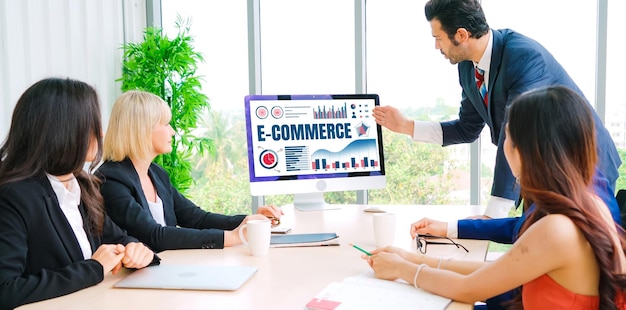 Photo ecommerce data software provide modish dashboard for sale analysis