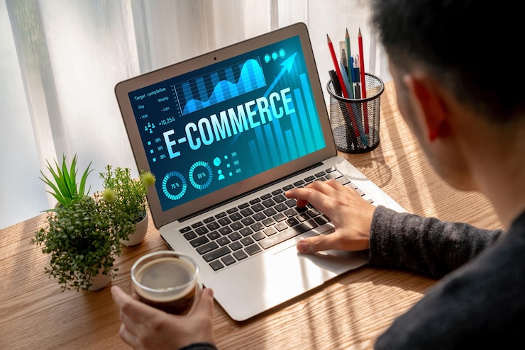 Photo ecommerce data software provide modish dashboard for sale analysis